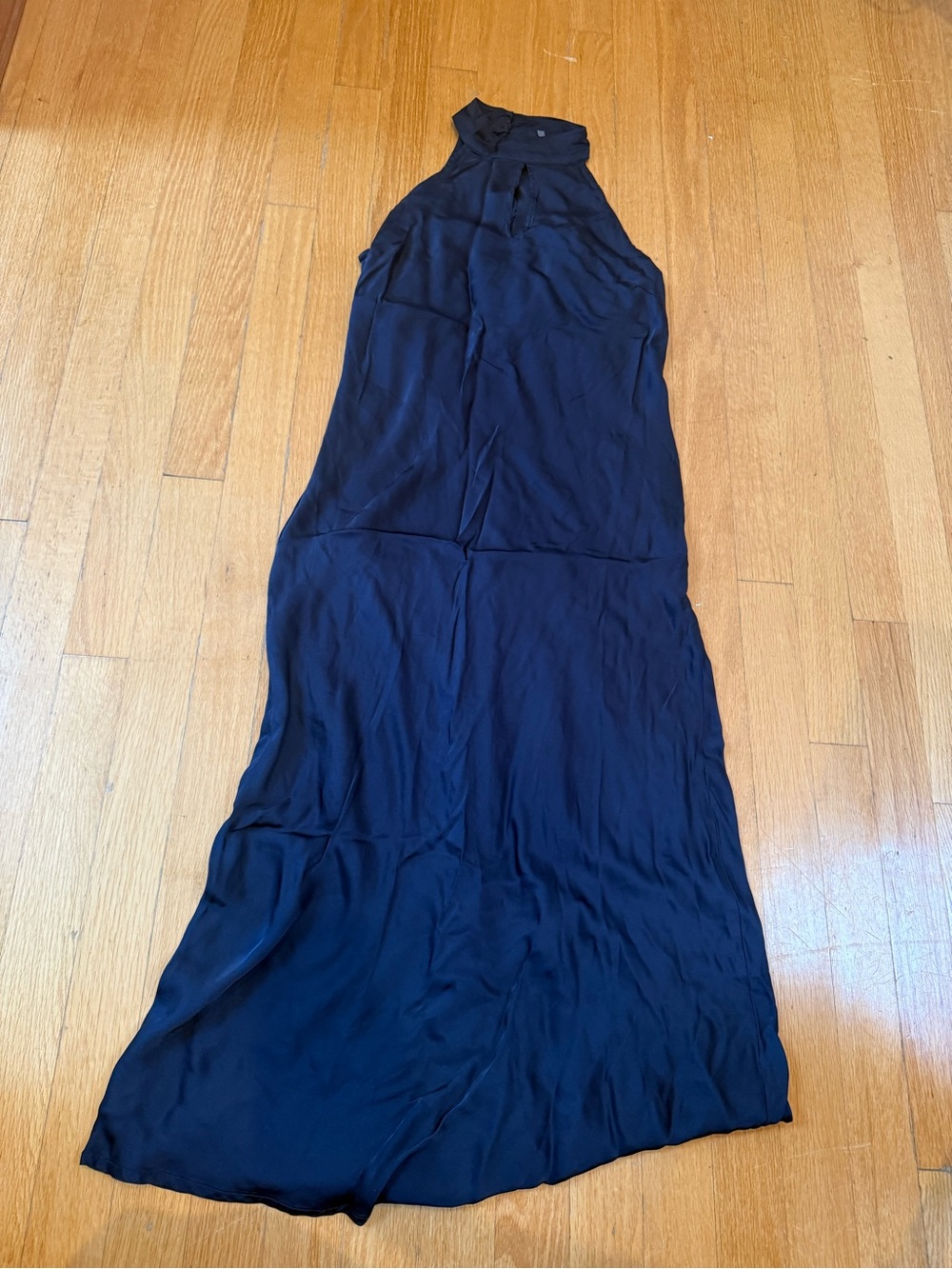 Women’s Navy High-Neck Maxi Dress